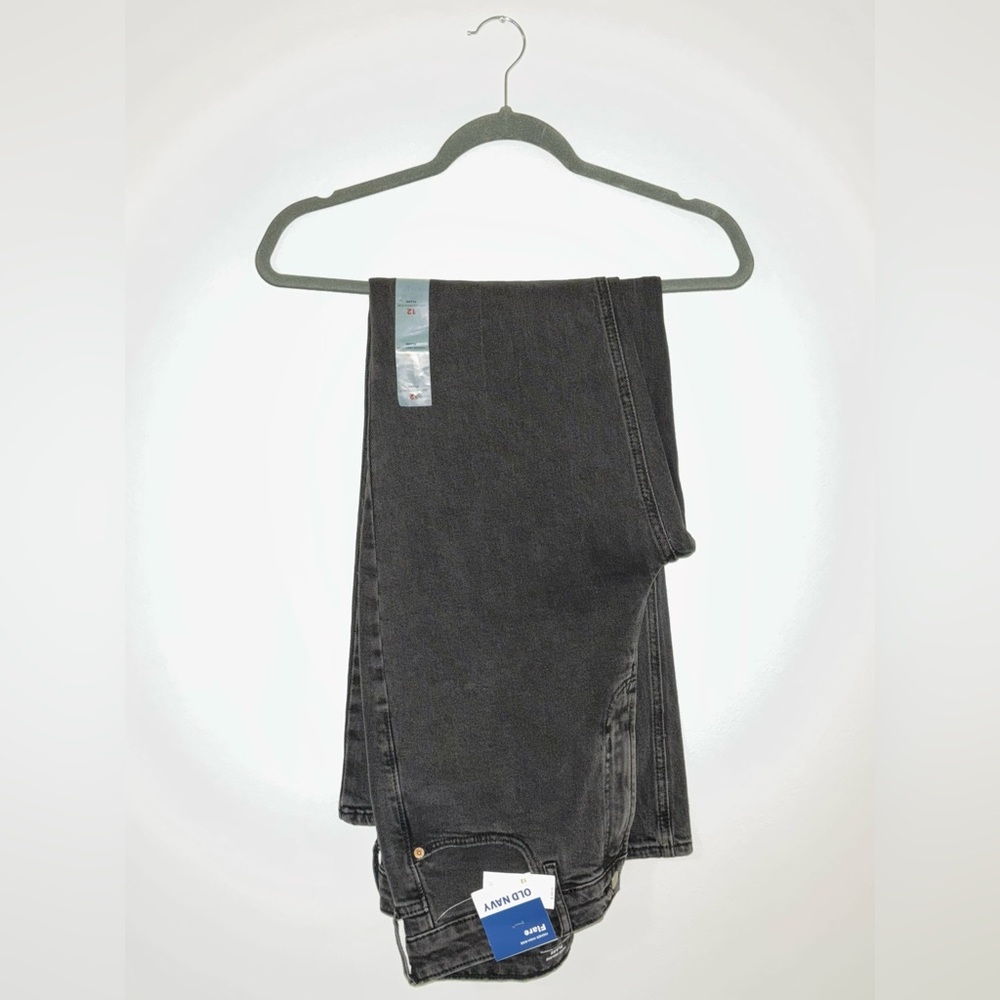 Black high rose flare jeans